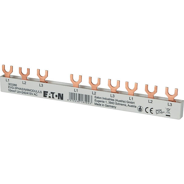 Eaton Phasenschiene 3Ph,10qmm,Gabel,6TE EVG3PHAS/N/6MODUL/LS